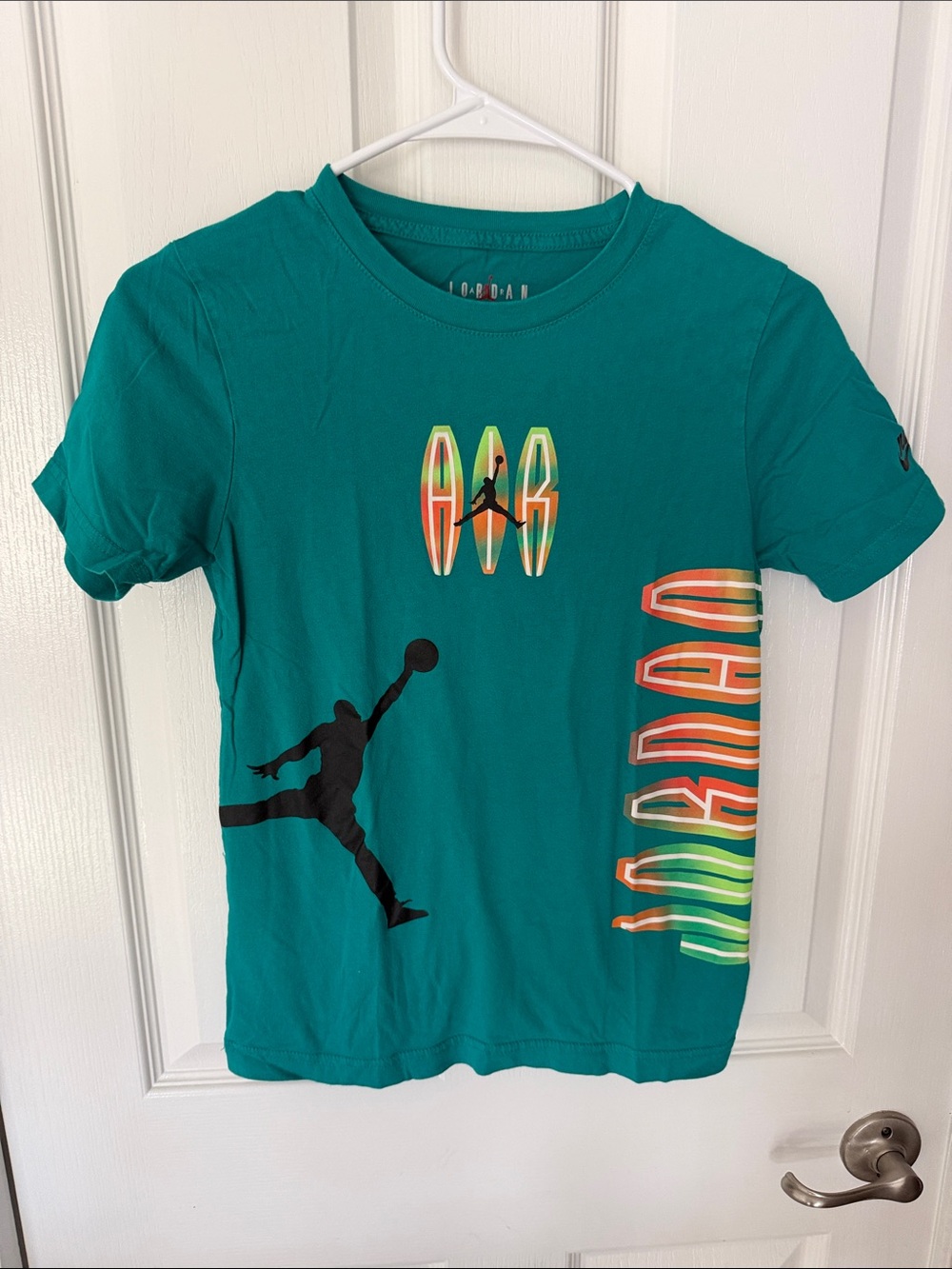 Jordan Teal Short Sleeve Graphic Logo Tee for Kids